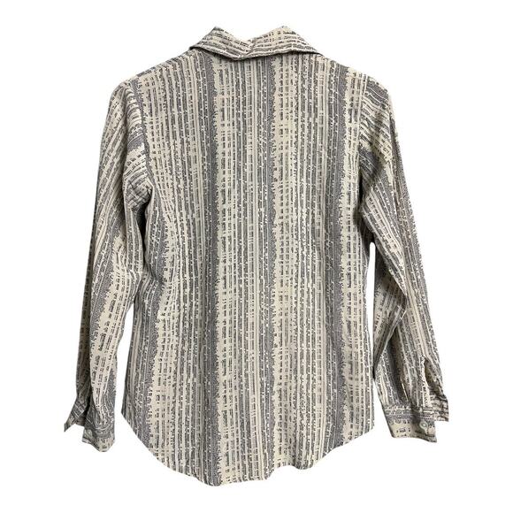 Vintage imagine Silk Button Down Womens Blouse Shirt Top 2 Career Preppy twee - Picture 7 of 8